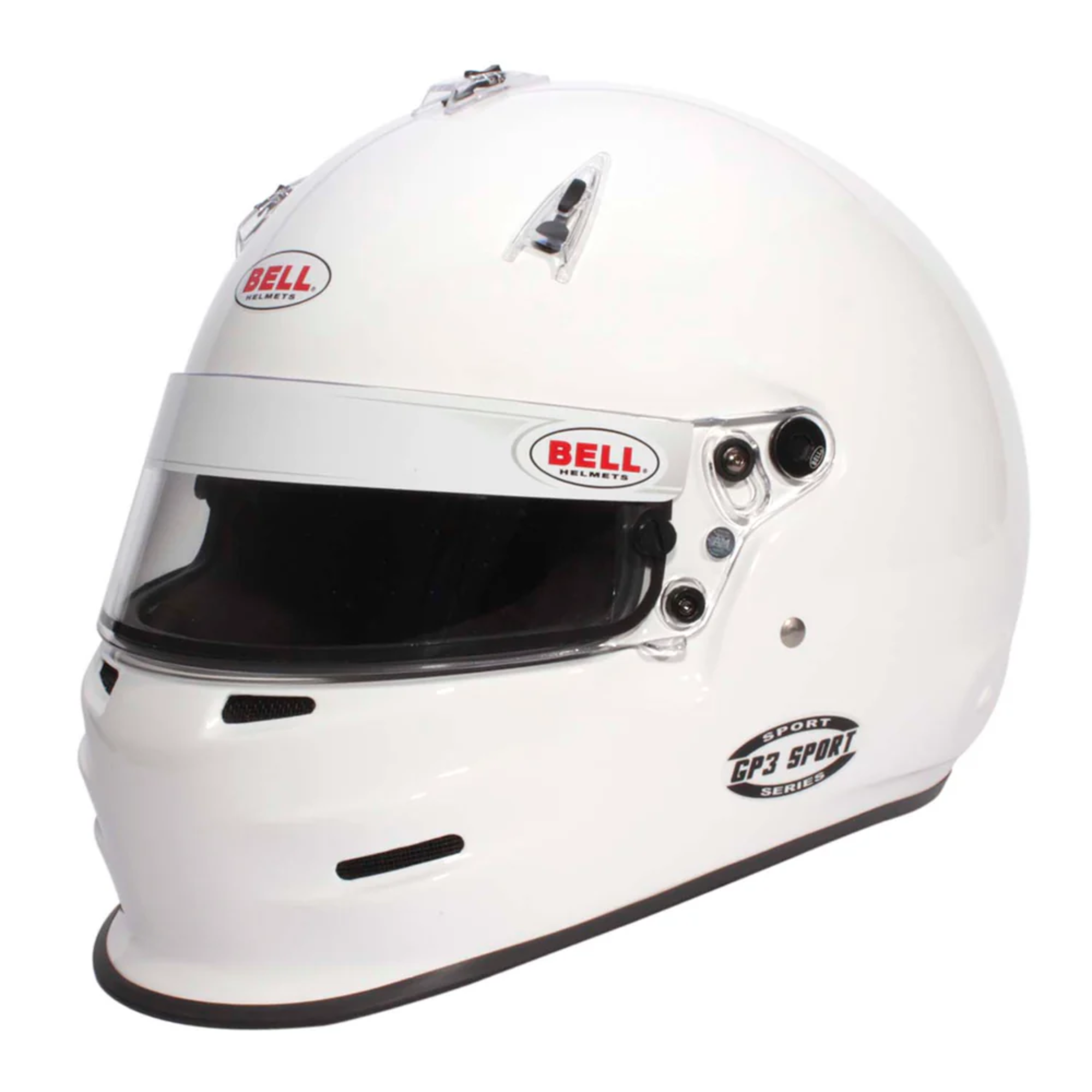 The SA2020 rated white Bell GP3 Sport Racing Helmet.
