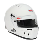 The SA2025 and FIA8859 certified white Bell GT6 Pro Racing Helmet at an angle.