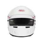 The SA2025 and FIA8859 certified white Bell GT6 Pro Racing Helmet from the front.