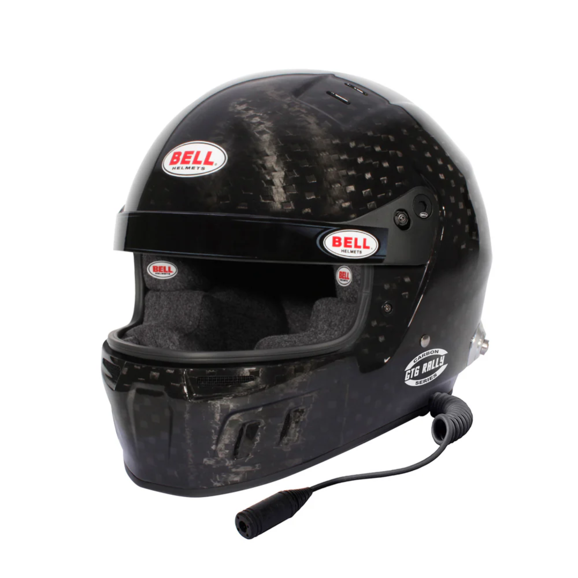 The SA2020 and FIA8859 certified Bell GT6 Rally Carbon Racing Helmet.