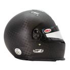 The left side of the FIA 8860-2010 Bell HP7 Evo III Carbon Duckbill Racing Helmet.