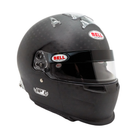 The FIA 8860-2010 Bell HP7 Evo III Carbon Duckbill Racing Helmet at an angle.