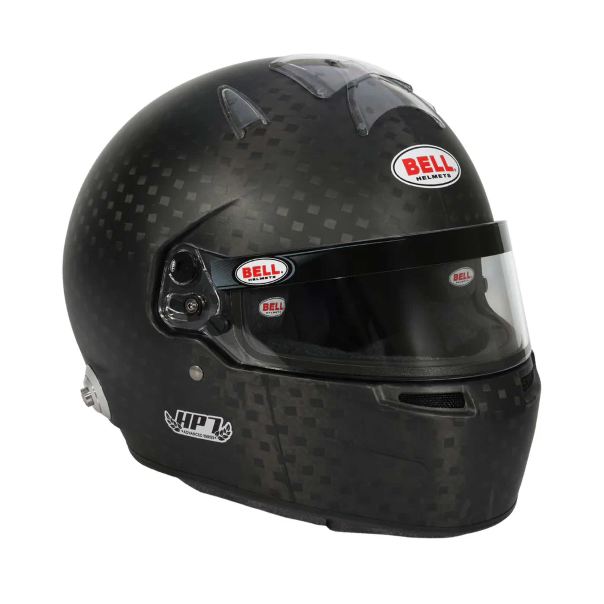 The Bell HP7 Evo-IV Carbon Racing Helmet at an angle.