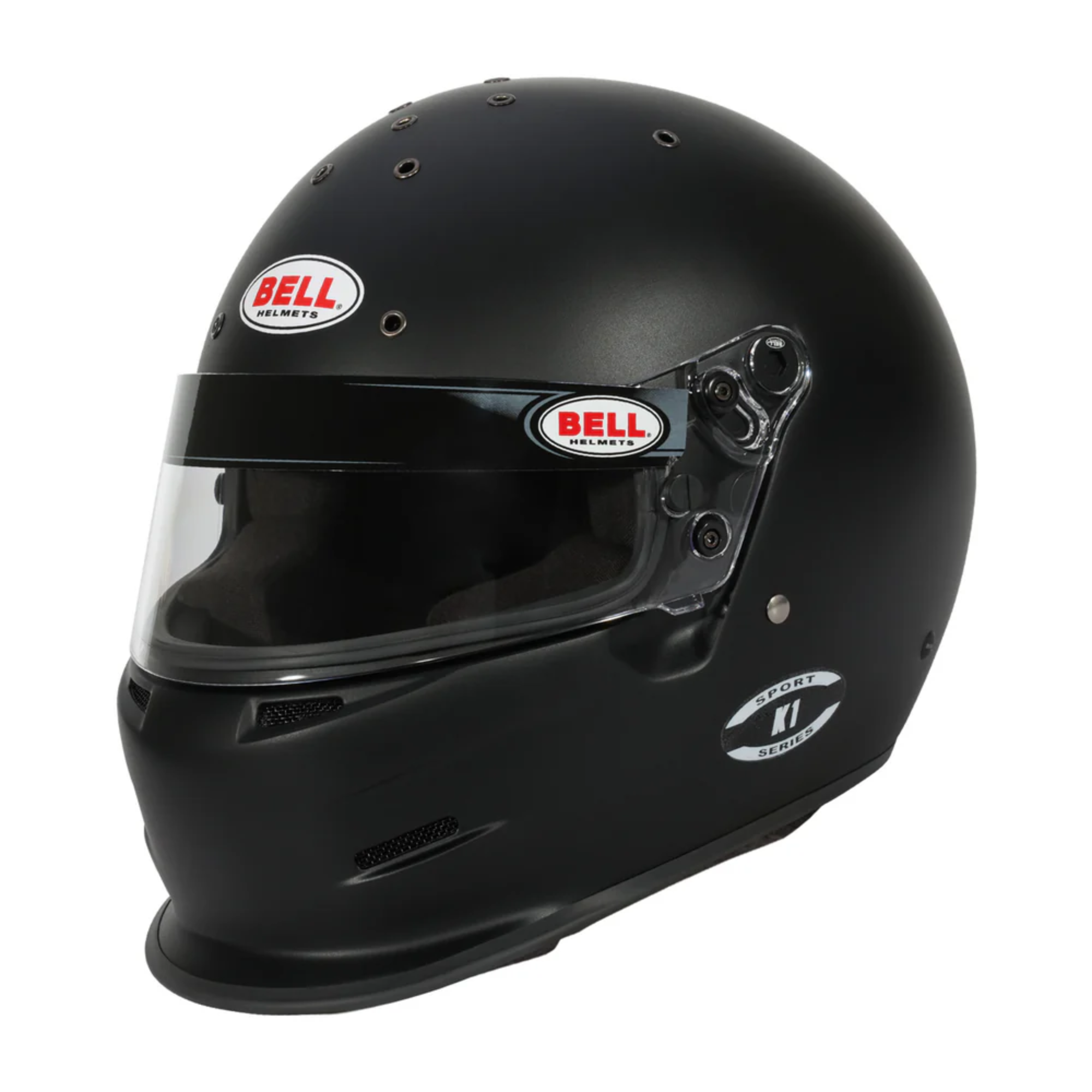 The black Bell K1 Sport Racing Helmet which is Snell SA2025 certified.