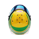 The top of the Bell KC7 CMR Ayrton Senna Karting Helmet.