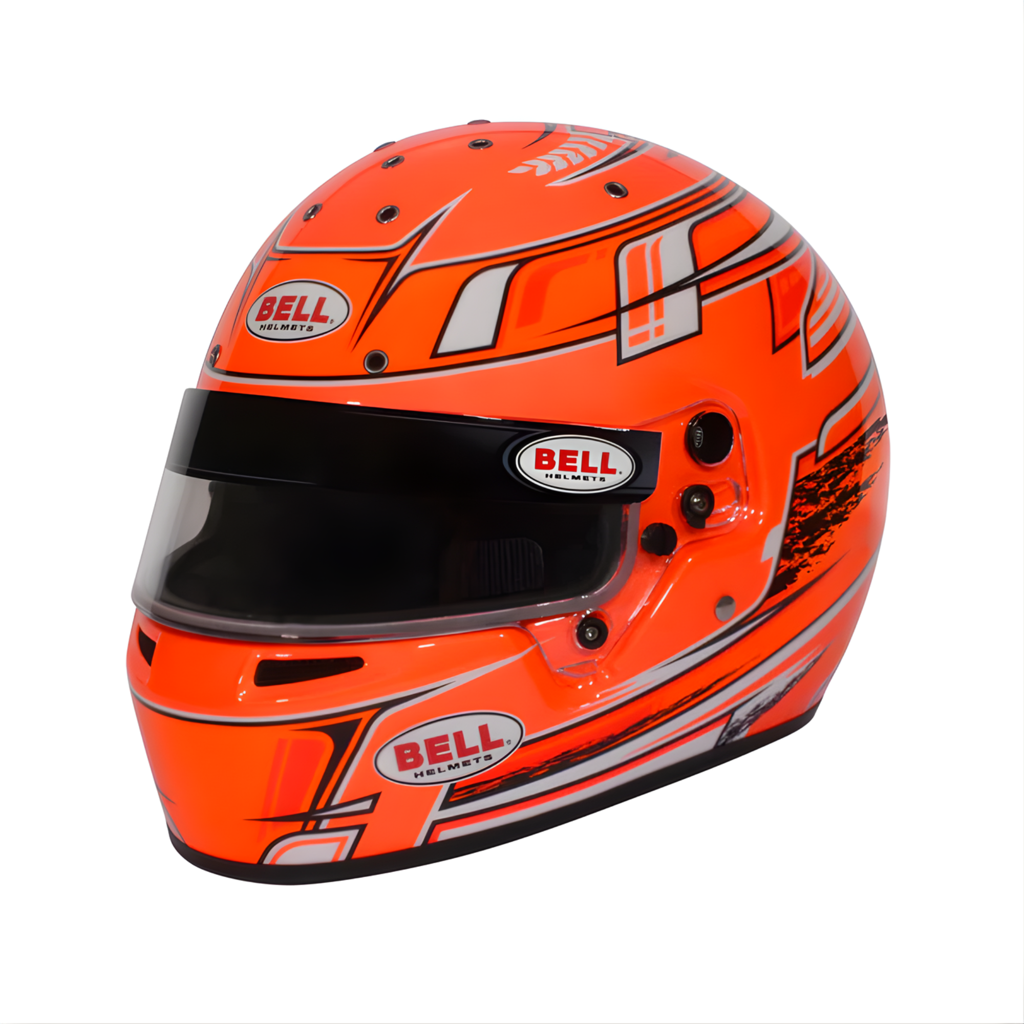 The orange Bell KC7 CMR Champion Youth CMR2016 Karting Helmet from Bell.