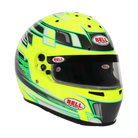 The anthracite and yellow Bell KC7-CMR Pro Champion Karting Helmet at an angle.