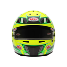 The front of the anthracite and yellow Bell KC7-CMR Pro Champion Karting Helmet.