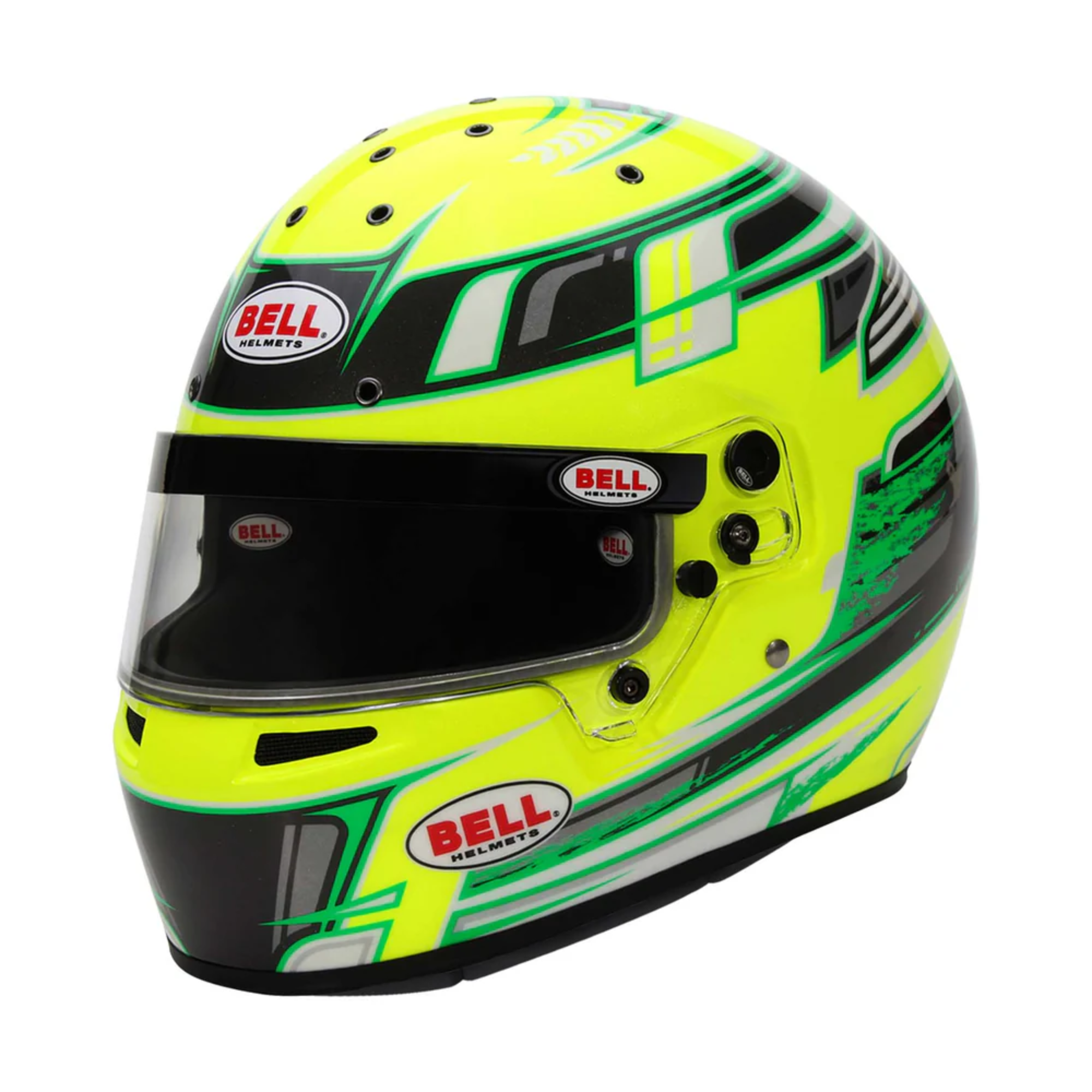 The anthracite and yellow Bell KC7-CMR Pro Champion Karting Helmet.