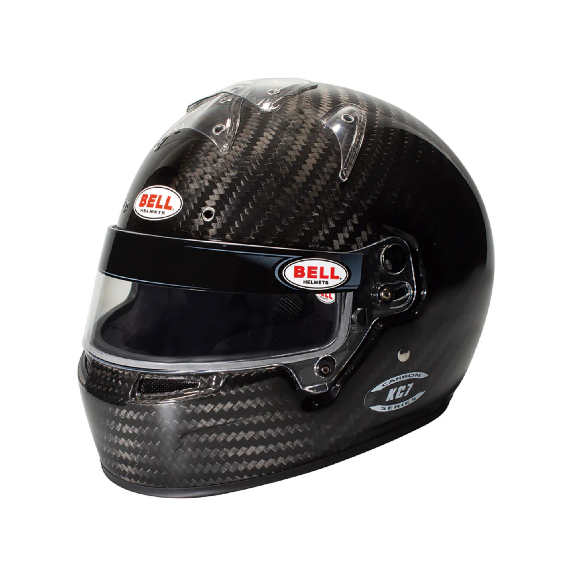 The Bell KC7 CMR Ultra Carbon Karting Helmet.