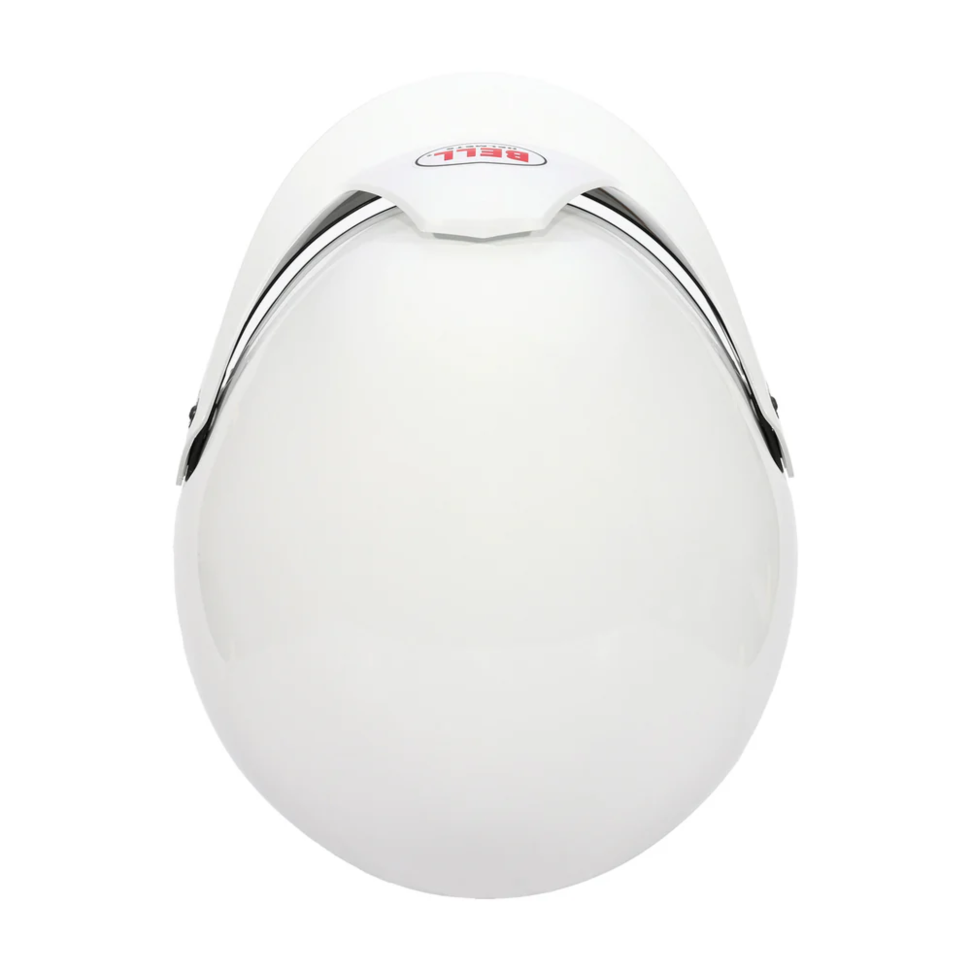 The top of the SA2025 and FIA8859 safety certified white Bell Mag-10 Pro Racing Helmet.
