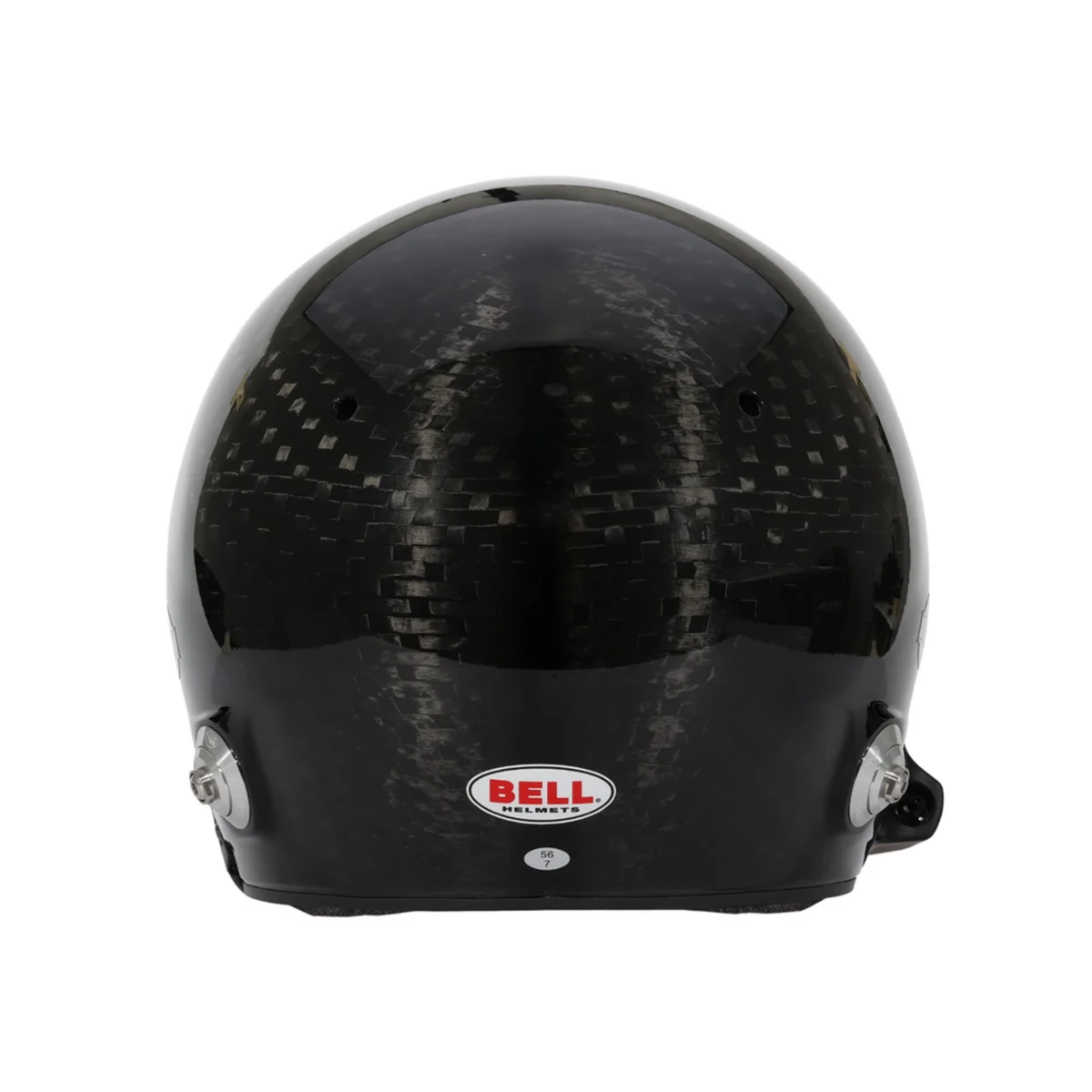 The back of the SA2025 & FIA8859 homologated Bell Mag-10 Rally Ultra Carbon Racing Helmet.