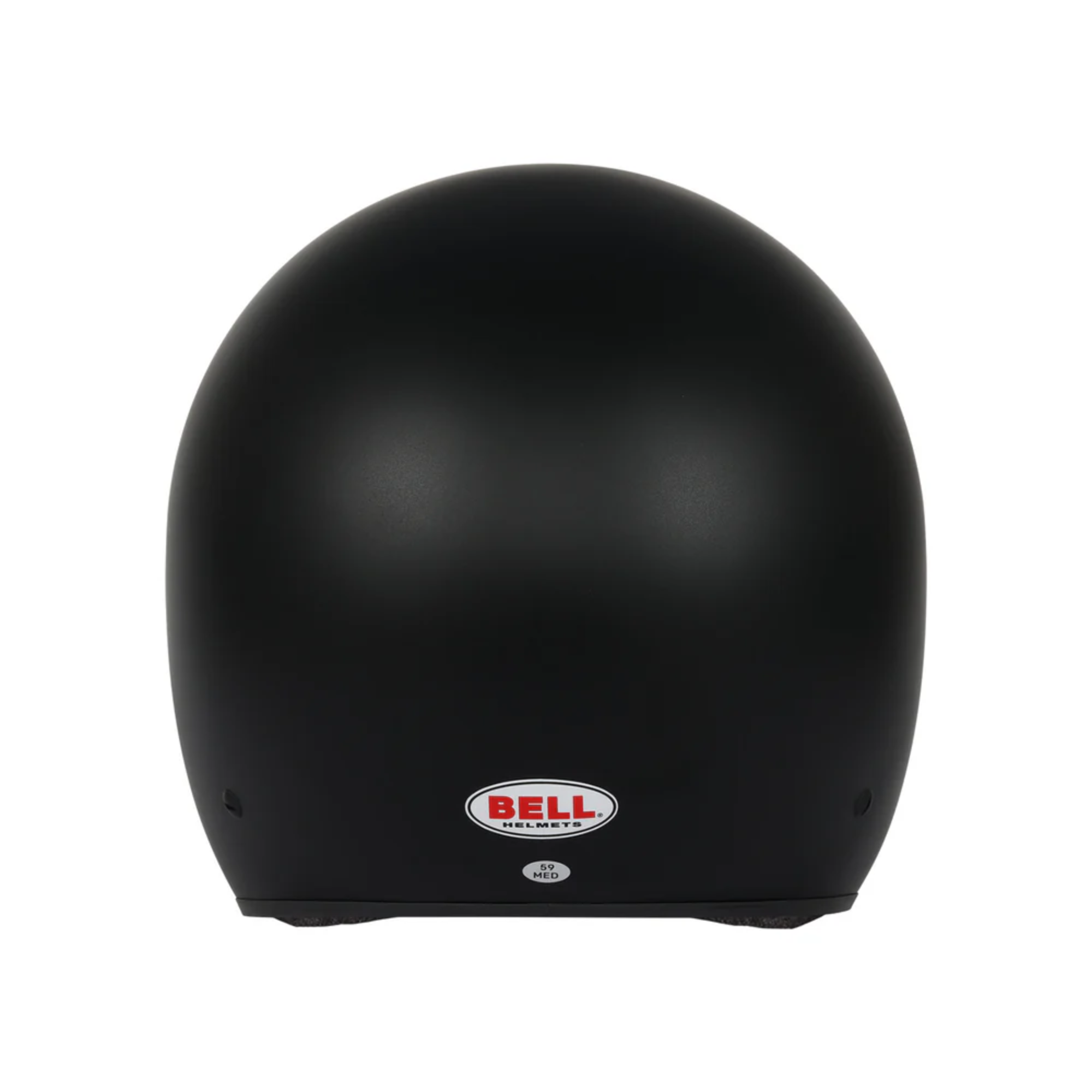 The back of the black Bell Mag Open Face Racing Helmet - SA2025.