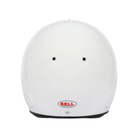 The back of the K2025 and FIA8878 certified white Bell RS7-K Pro Karting Helmet.
