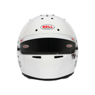 The front of the K2025 and FIA8878 certified white Bell RS7-K Pro Karting Helmet.