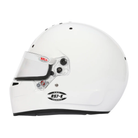 The side of the K2025 and FIA8878 certified white Bell RS7-K Pro Karting Helmet.