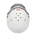 The top of the K2025 and FIA8878 certified white Bell RS7-K Pro Karting Helmet.