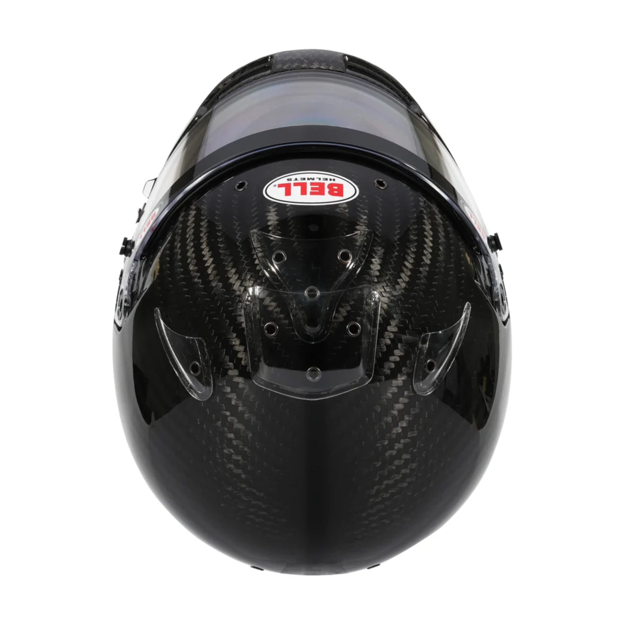 The top of the Bell RS7 Ultra Carbon Racing Helmet.