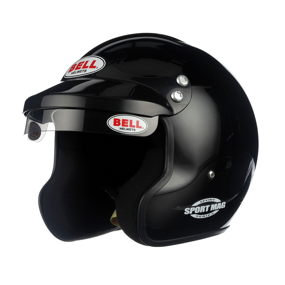 The SA2020 black Bell Sport Mag Racing Helmet.