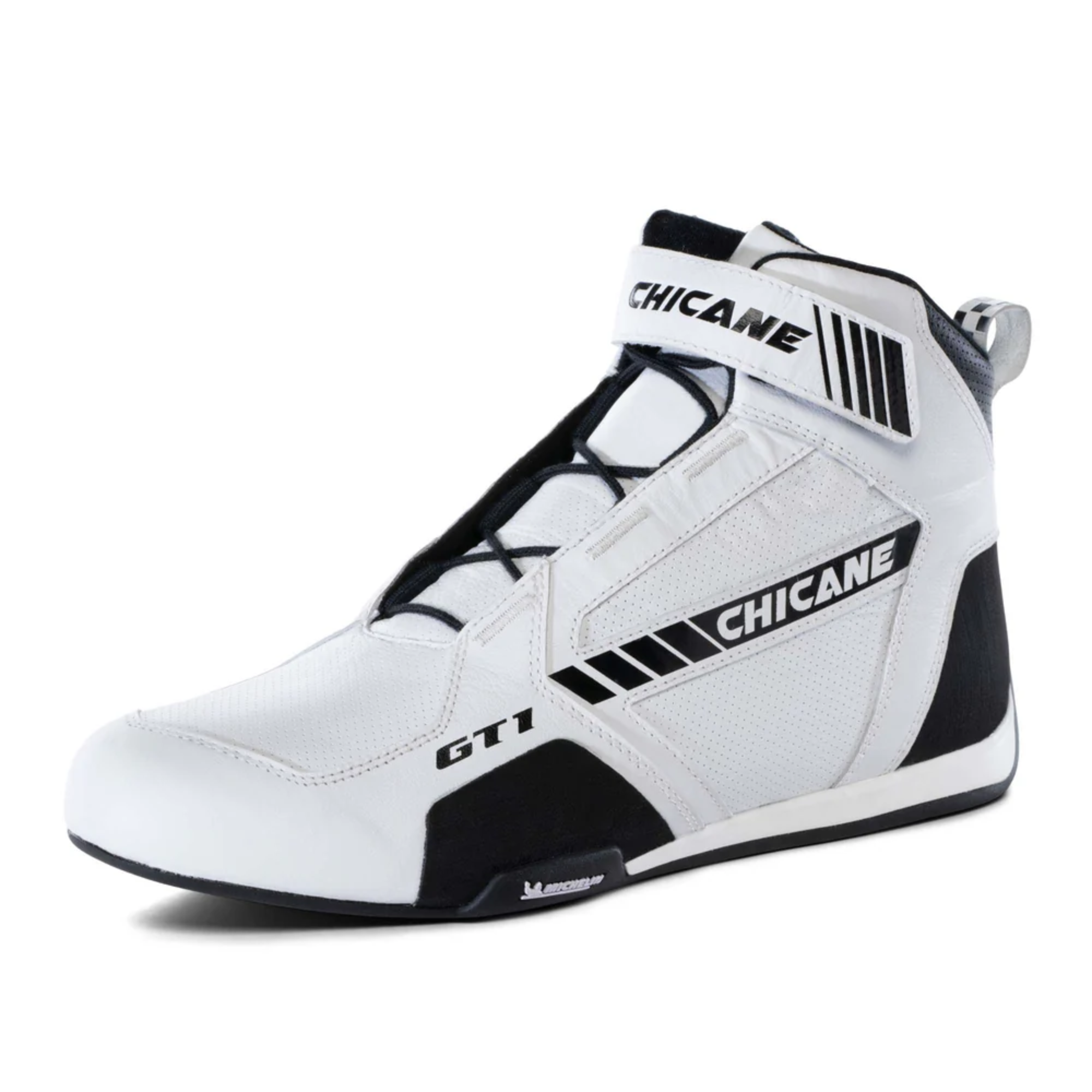 The white Chicane GT1 Racing Shoes.