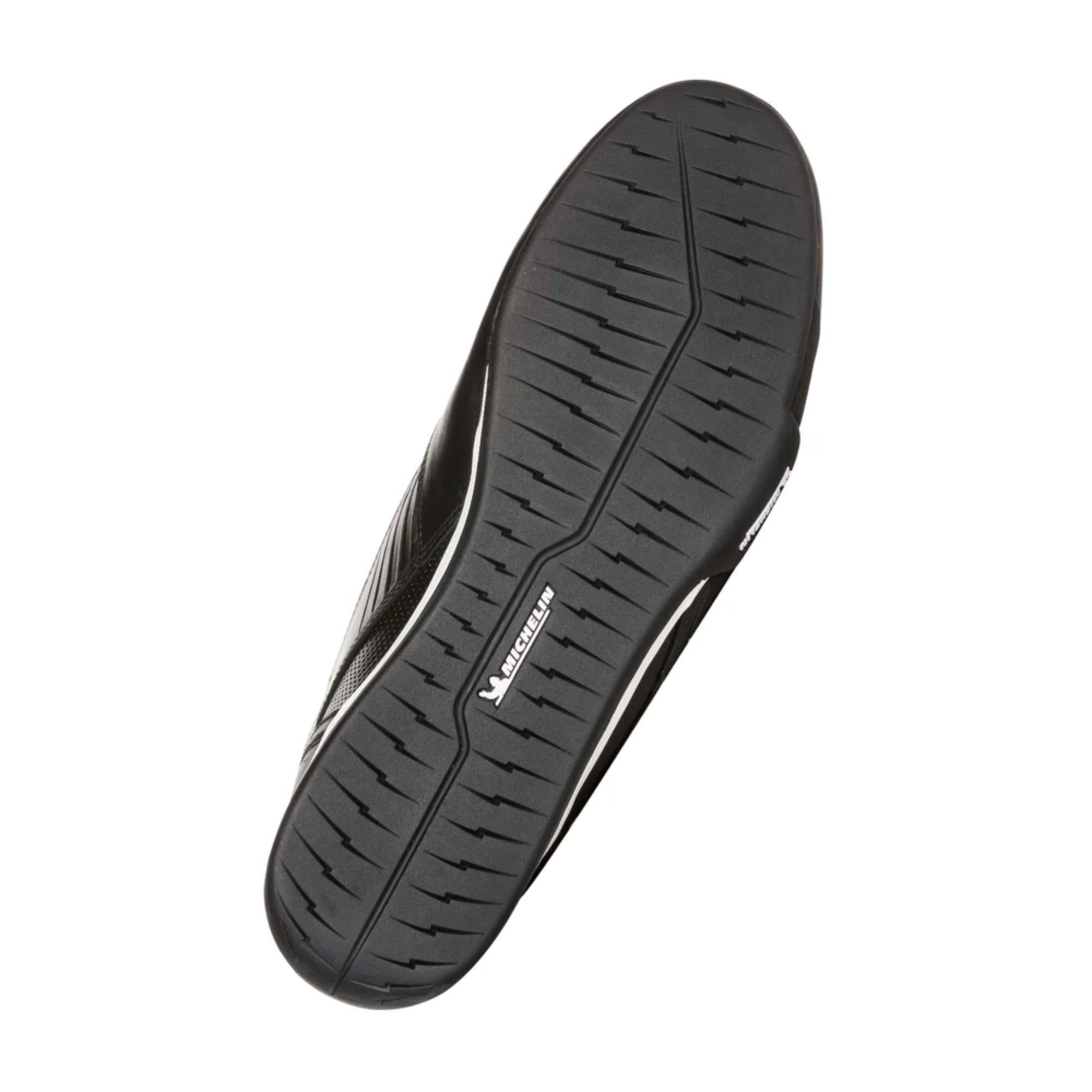 The sole, or bottom, of the black Chicane GT2 Racing Shoes - SFI 3.3.