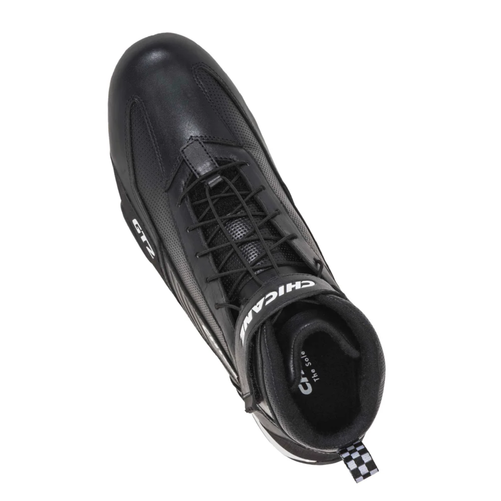 The top of the black Chicane GT2 Racing Shoes - SFI 3.3.