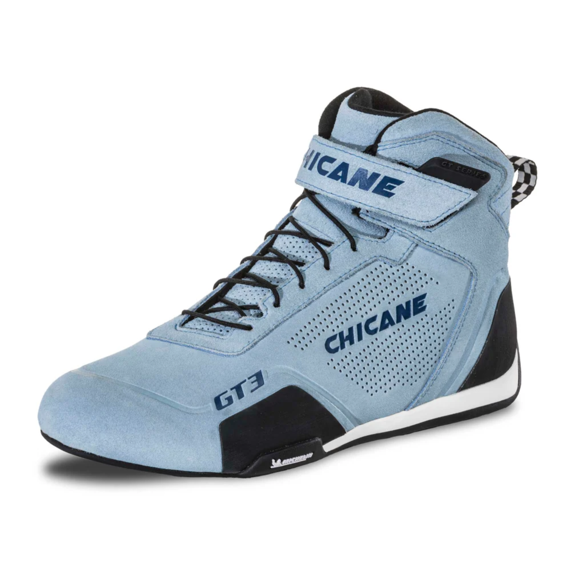 The blue Chicane GT3 Women's Racing Shoes - SFI 3.3.
