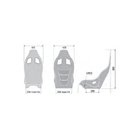 The dimensions of the Sparco Ultra Fiberglass Racing Seat.