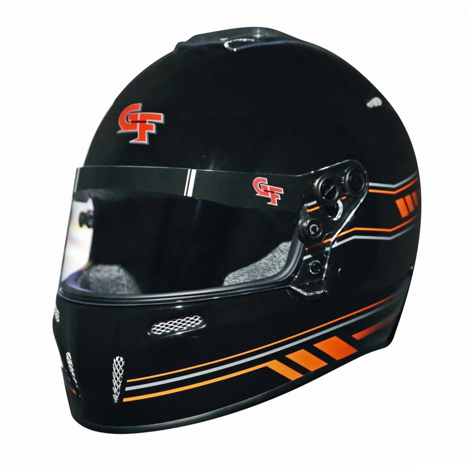 The black and orange G-Force Nighthawk Graphics Racing Helmet - SA2020 from G-Force.