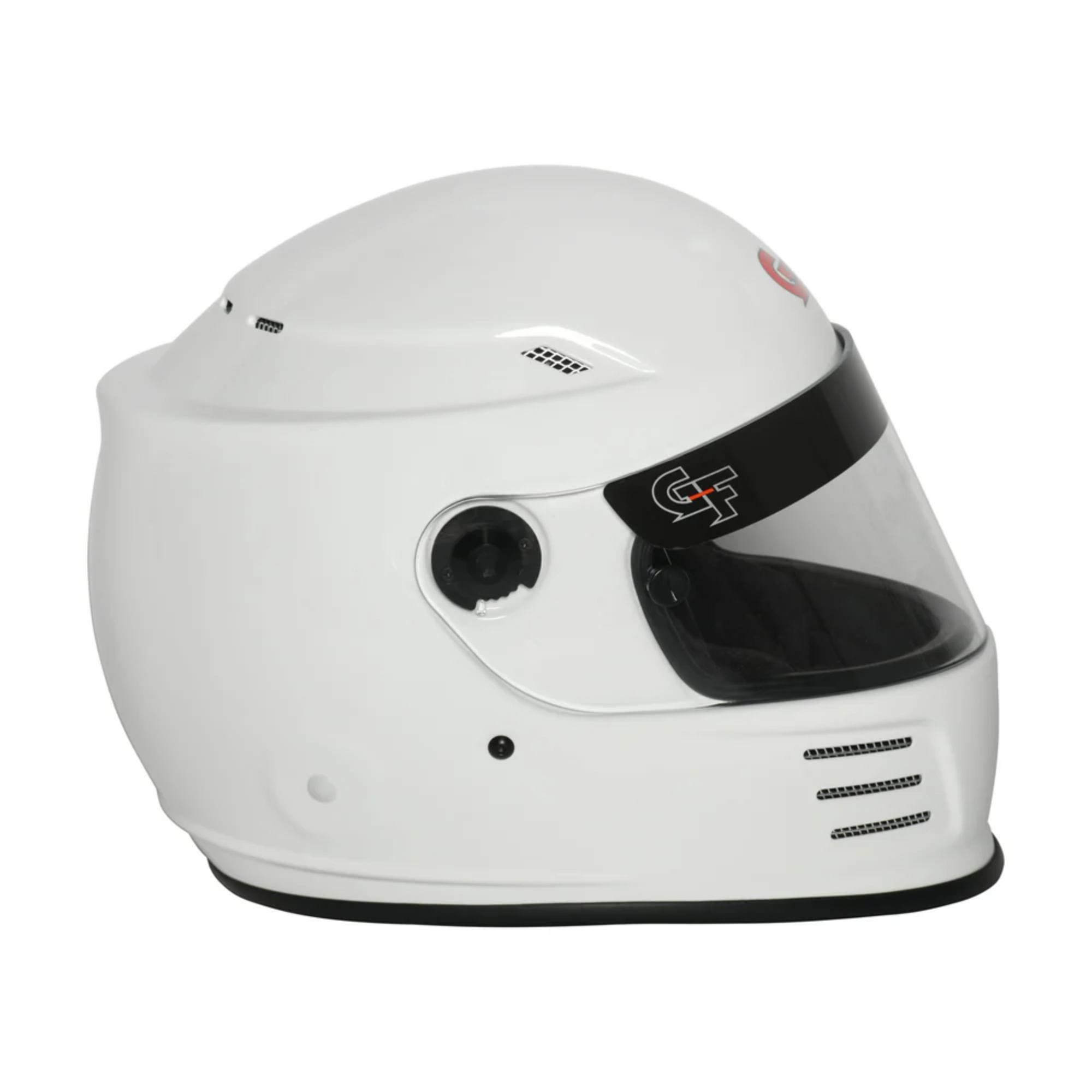 The side of the white G-Force Revo SA2020 Helmet from G-Force.