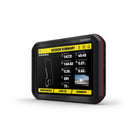 The Garmin Catalyst Driving Performance Optimizer showing a session summary including best lap, optimal lap. track map, total time, weather and a recording.