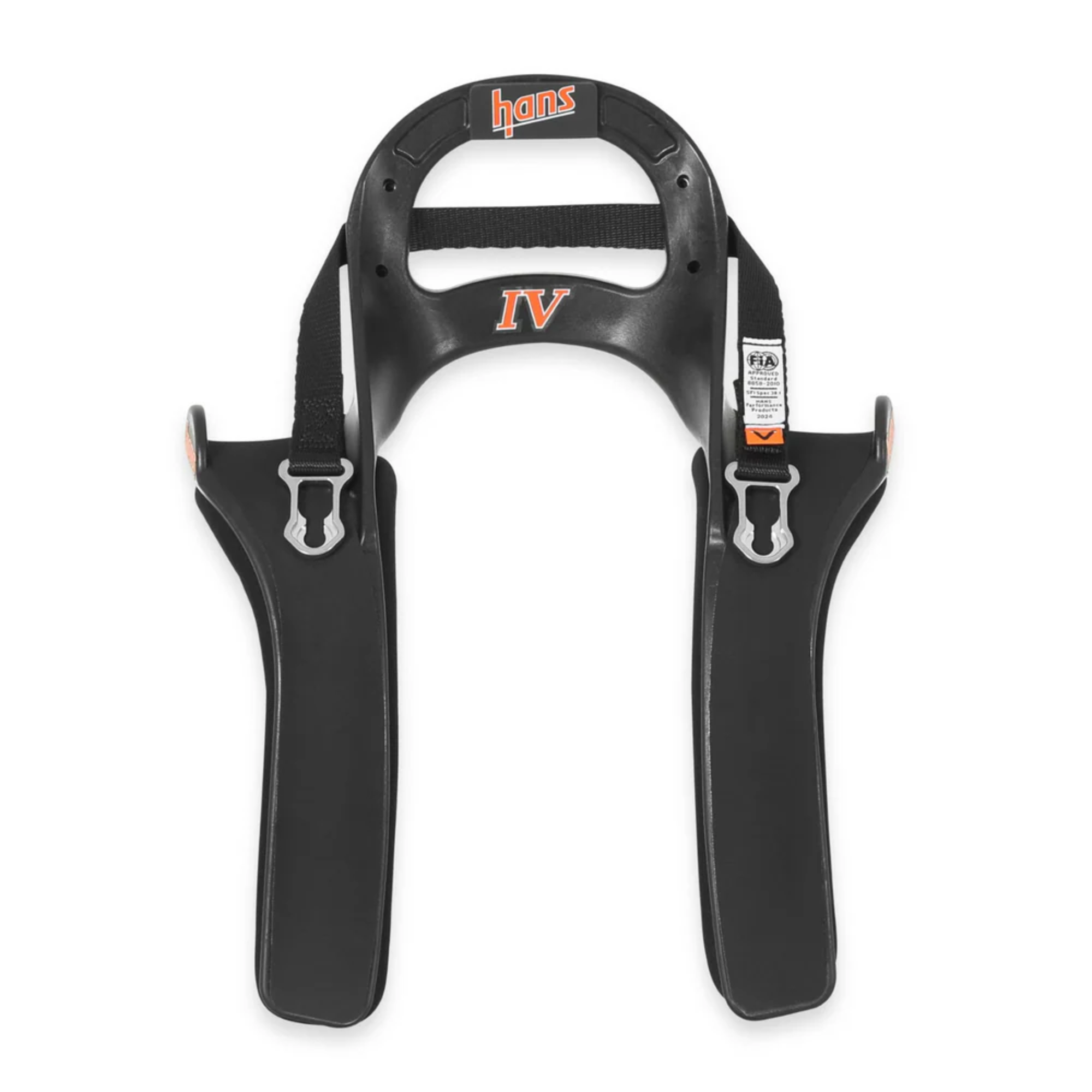 The Hans IV SFI/FIA Device - Post Anchor from HANS shown from the front.