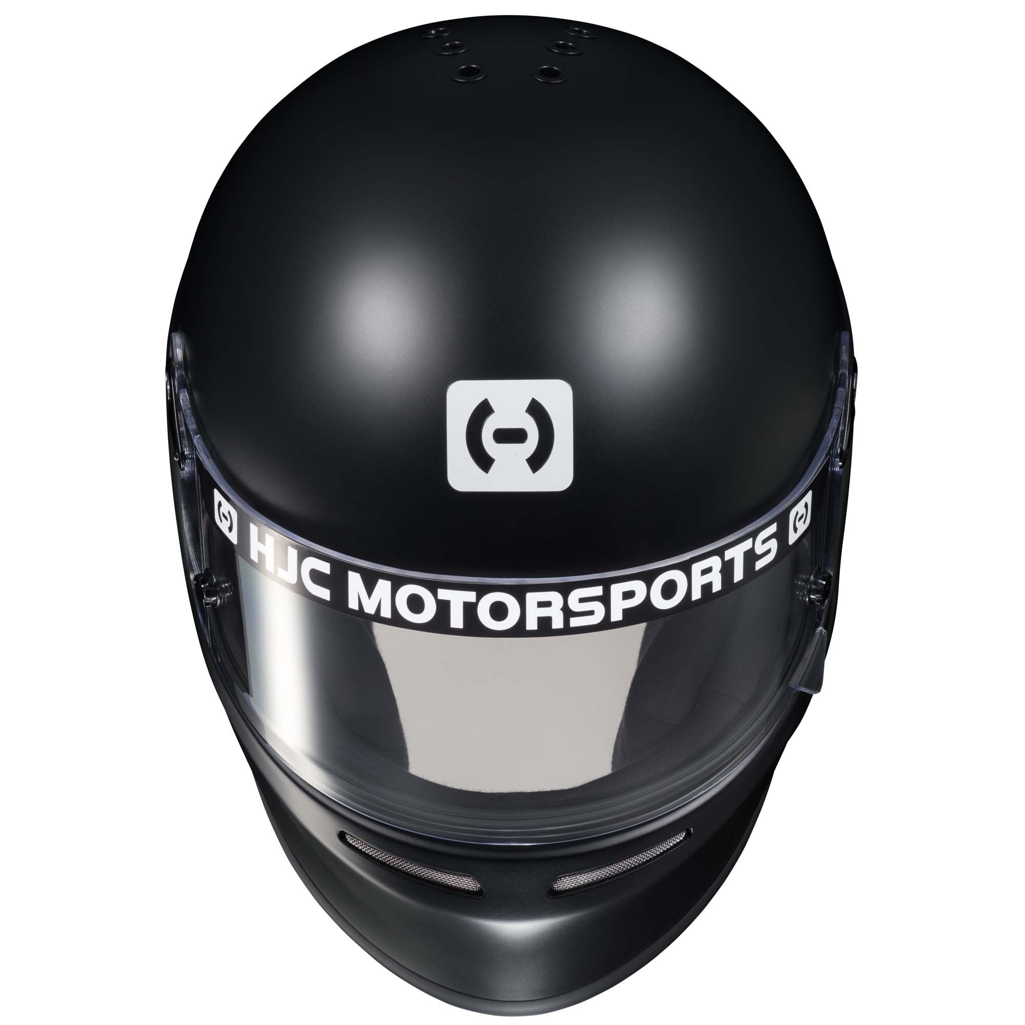 The black HJC H70 Racing Helmet from the top.