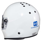 The rear of the white HJC H70 Racing Helmet.