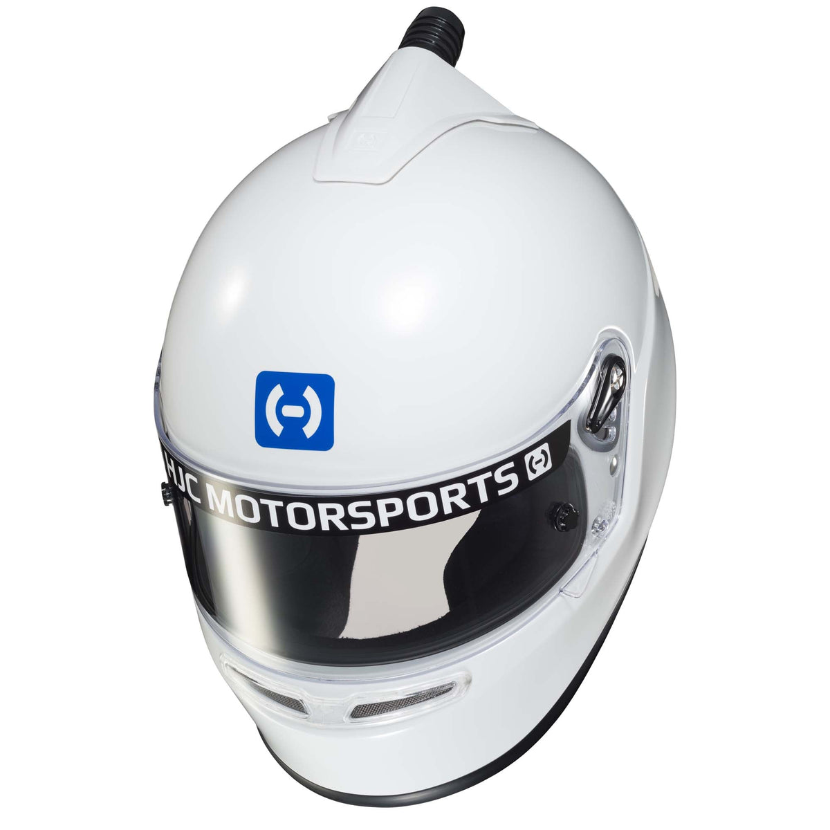 The top of the white HJC H70 Racing Helmet.