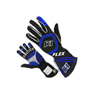 The blue SFI 3.3/5 homologated K1 RaceGear Flex Youth Nomex Racing Gloves.