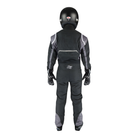 The back of the black SFI 3.2A/5. homologated K1 RaceGear Precision II SFI Youth Racing Suit.