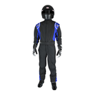 The front of the blue SFI 3.2A/5. homologated K1 RaceGear Precision II SFI Youth Racing Suit.