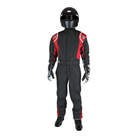The front of the red SFI 3.2A/5. homologated K1 RaceGear Precision II SFI Youth Racing Suit.