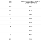 The rib vest size chart from K1 RaceGear available at Everyday Motorsports.