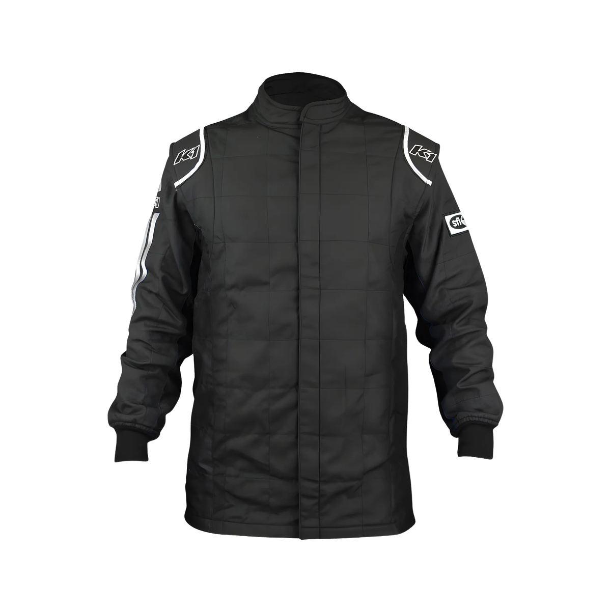 The black SFI 3.2A/5 homologated K1 RaceGear Sportsman SFI Racing Suit Jacket.