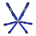 The blue Lifeline Becketts 3" Racing Harness.