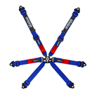 The blue FIA 8853-2016 homologated Lifeline Copse Racing Harness.