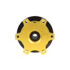 The front of the 6-Point Gold, Bolt On Lifeline FIA Steering Wheel Quick Release.