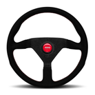 The black and red Momo Montecarlo Alcantara Steering Wheel.