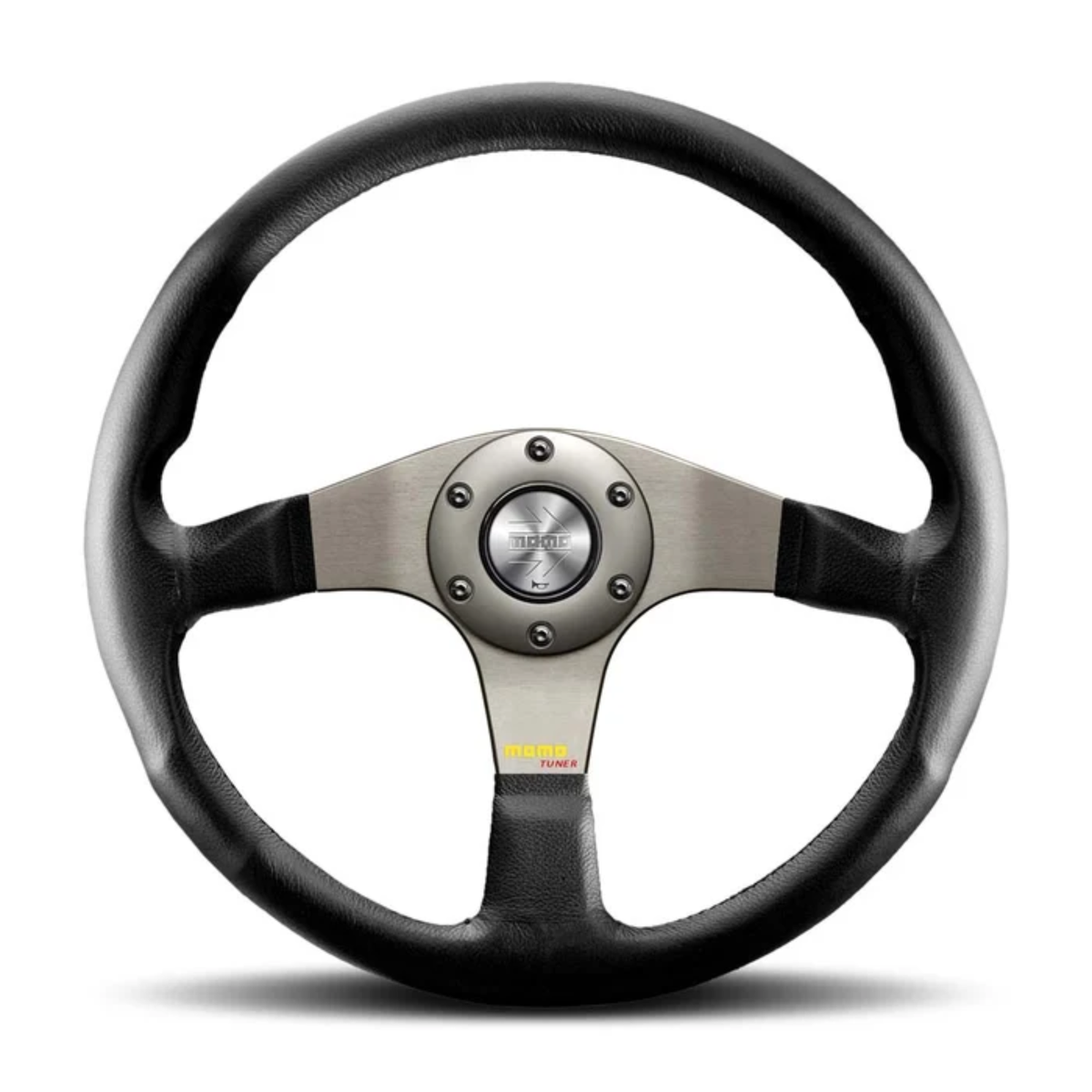 The anthracite Momo Tuner Steering Wheel.