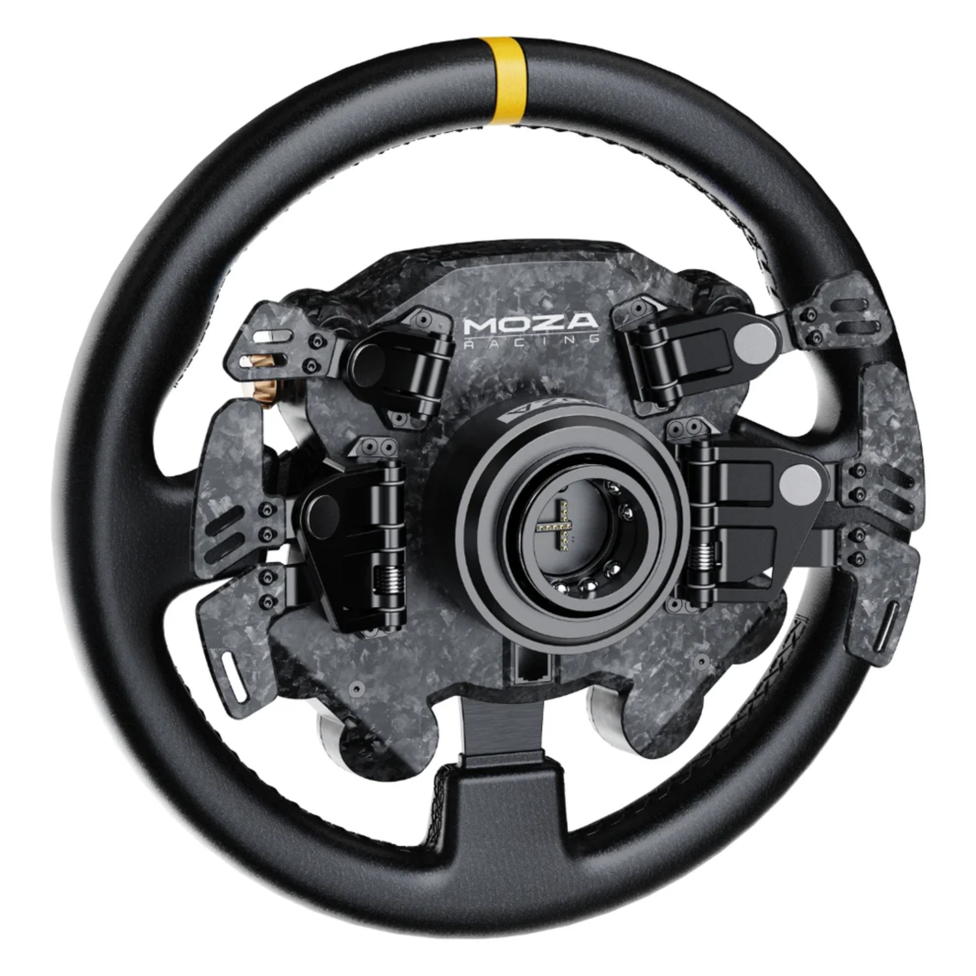 The back of the Moza Racing CS Pro Steering Wheel.