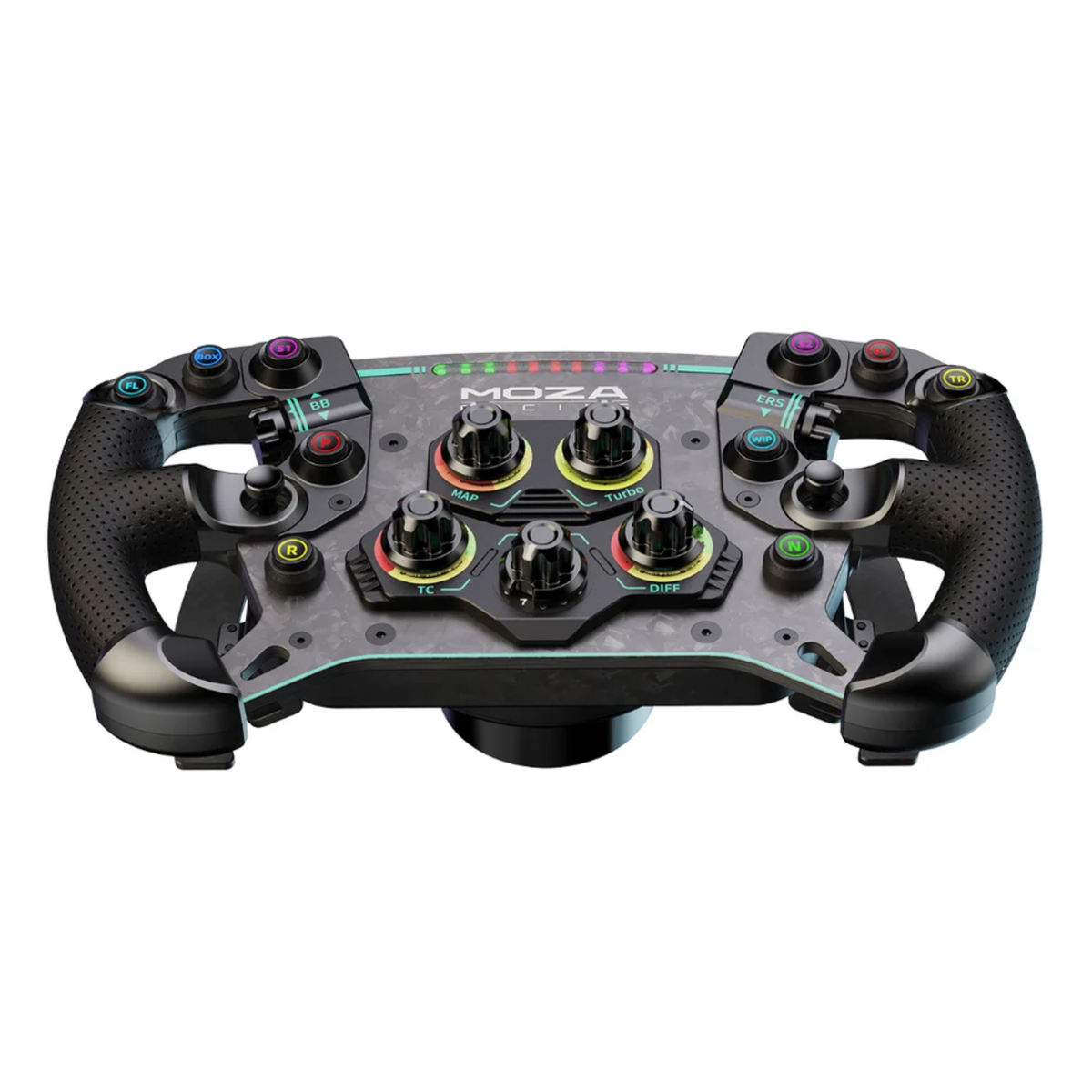 The bottom of the Moza Racing GS V2P GT Steering Wheel.