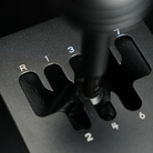 The Moza Racing HGP Shifter focusing on the H-pattern full-metal shifter.