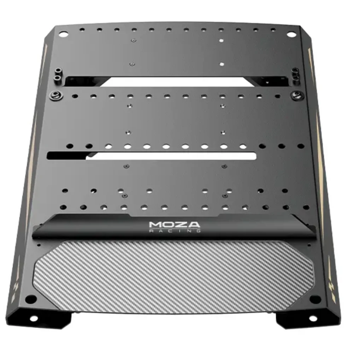 The Moza Racing mBooster Base Plate shown from a top view.